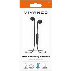 слушалки,слушалки,vivanco,free&easy,wireless,earphones,black,(black)