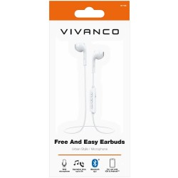 слушалки,слушалки,vivanco,free&easy,wireless,earphones,white