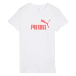 тениска,дамски,тениски,puma,ess,n1,logo,short,sleeve,t,shirt,puma,white,peach,frost,(white)