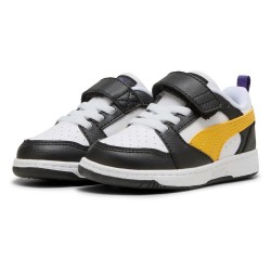 маратонки,детски,маратонки,puma,rebound,v6,lo,ac+,trainers,puma,black,yellow,sizzle,puma,white,(white)