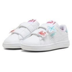 обувки,детски,маратонки,puma,smash,3.0,badge,397287,slip,on,shoes,white,(puma,white,safe,lake,red,fire)