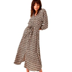 рокля,дамски,поли,и,рокли,garcia,c50286,3,4,sleeve,midi,dress,beige
