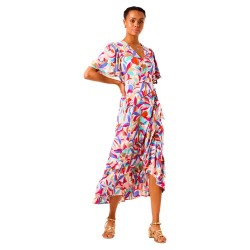 рокля,дамски,поли,и,рокли,garcia,d50081,short,sleeve,long,dress,multicolor