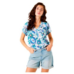 тениска,дамски,тениски,garcia,f50002,short,sleeve,v,neck,t,shirt,white,(vivid,green)
