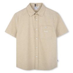 риза,с,къс,ръкав,детски,ризи,boss,j52008,short,sleeve,shirt,beige