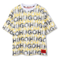 тениска,детски,тениски,hugo,g00336,t,shirt,white,yellow,(white)