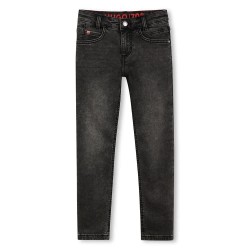 панталони,детски,панталони,hugo,g00378,pants,black,lave,(black)