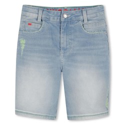 къси,панталони,детски,панталони,hugo,g00373,shorts,bleach,grows,(blue)