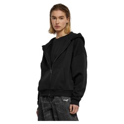 блуза,дамски,блузи,urban,classics,boxy,full,zip,sweatshirt,black