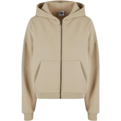 блуза,дамски,блузи,urban,classics,boxy,full,zip,sweatshirt,wet,sand,(beige)