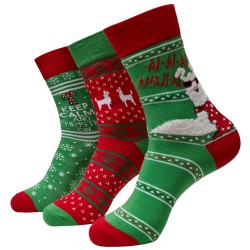 чорапи,мъжки,чорапи,urban,classics,christmas,lama,long,socks,3,units,multicolor,(green,red)