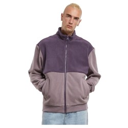 поларена,блуза,мъжки,пуловери,urban,classics,colour,block,polar,fleece,full,zip,sweatshirt,purple