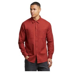 риза,с,дълъг,ръкав,мъжки,ризи,urban,classics,flanell,long,sleeve,shirt,red,(dark,rust)