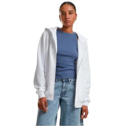 блуза,дамски,блузи,urban,classics,fluffy,full,zip,sweatshirt,white