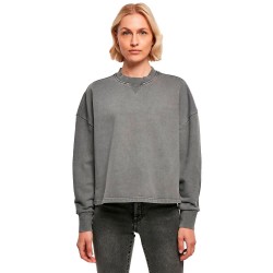 блуза,дамски,блузи,urban,classics,heavy,terry,garment,dye,sweatshirt,grey