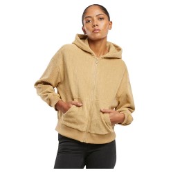 блуза,дамски,блузи,urban,classics,jacquard,velvet,oversized,full,zip,sweatshirt,beige,(union,beige)