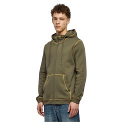 блуза,мъжки,пуловери,urban,classics,organic,contrast,flatlock,stitched,full,zip,sweatshirt,green