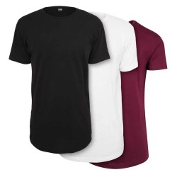 тениска,мъжки,тениски,urban,classics,shaped,long,short,sleeve,t,shirt,3,units,multicolor