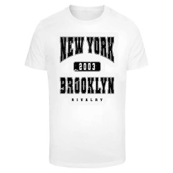тениска,мъжки,тениски,mister,tee,brooklyn,college,style,short,sleeve,t,shirt,white,(white)