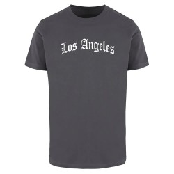 тениска,мъжки,тениски,mister,tee,los,angeles,wording,short,sleeve,t,shirt,grey,(magnet)