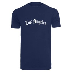 Тениска Mister tee Los Angeles Wording short sleeve T-shirt - Blue (Light Navy) тениска,мъжки,тениски,дамски,тениски,mister,tee,los,angeles,wording,short,sleeve,t,shirt,blue,(light,navy)