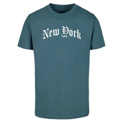 тениска,мъжки,тениски,mister,tee,new,york,wording,short,sleeve,t,shirt,blue,(dusty,blue)