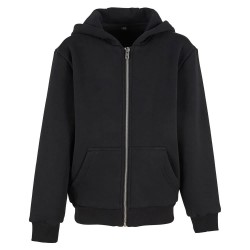 блуза,детски,блузи,build,your,brand,fluffy,full,zip,sweatshirt,black