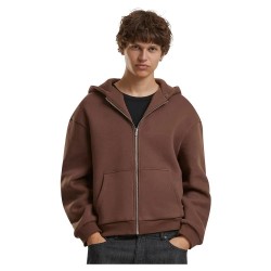 блуза,мъжки,пуловери,build,your,brand,fluffy,full,zip,sweatshirt,brown,(chocolate,brown)
