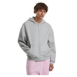 блуза,мъжки,пуловери,build,your,brand,fluffy,full,zip,sweatshirt,light,asphalt,(grey)