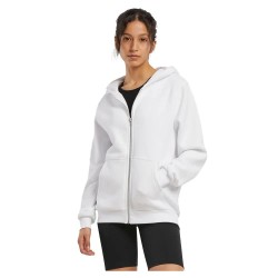 блуза,дамски,блузи,build,your,brand,fluffy,full,zip,sweatshirt,white