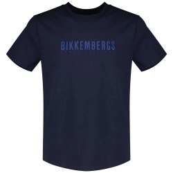 тениска,мъжки,тениски,bikkembergs,bmt0713,short,sleeve,t,shirt,black,iris,(blue)