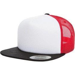 шапка,всички,шапки,flexfit,trucker,cap,black,white,red,(white)