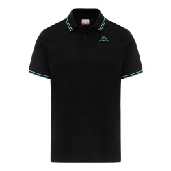 мъжки,блузи,с,яка,kappa,ezio,2,short,sleeve,polo,black,turquoise,light,azure,turqu,(black)