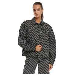 яке,дамски,якета,и,палта,urban,classics,80‘s,oversized,laser,printed,denim,jacket,grey