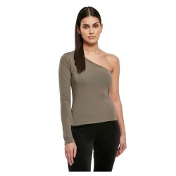 тениска,дамски,тениски,urban,classics,aymmetric,long,sleeve,t,shirt,green,(olive)