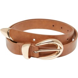 колан,колани,urban,classics,chunky,buckle,loop,synthetic,leather,belt,gold,(brown)