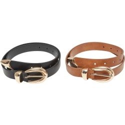 колан,колани,urban,classics,chunky,buckle,loop,synthetic,leather,belt,2,units,black,gold,brown,(brown,black)