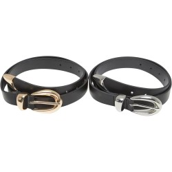 колан,колани,urban,classics,chunky,buckle,loop,synthetic,leather,belt,2,units,black,(black,gold,silver)
