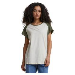 тениска,дамски,тениски,urban,classics,contrast,raglan,short,sleeve,t,shirt,white,sand,olive,(white)