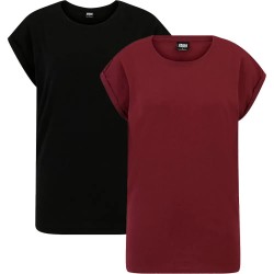 тениска,дамски,тениски,urban,classics,extended,shoulder,short,sleeve,t,shirt,2,units,cherry,black,(black)