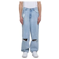дънки,мъжки,панталони,urban,classics,heavy,ounce,knee,cut,baggy,fit,jeans,blue