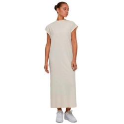 Рокля Urban classics Extended Shoulder short sleeve midi dress - Beige (White Sand) рокля,дамски,поли,и,рокли,urban,classics,extended,shoulder,short,sleeve,midi,dress,beige,(white,sand)