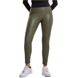 клин,дамски,клинове,дамски,чорапогащи,и,клинове,urban,classics,faux,leather,leggings,olive,(green)