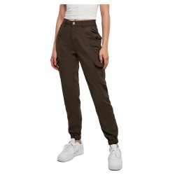 панталони,дамски,панталони,urban,classics,high,waist,cargo,pants,brown