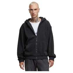 блуза,мъжки,пуловери,urban,classics,jaquard,velvet,full,zip,sweatshirt,black