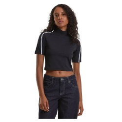 тениска,дамски,тениски,urban,classics,high,neck,short,short,sleeve,t,shirt,black,(black)