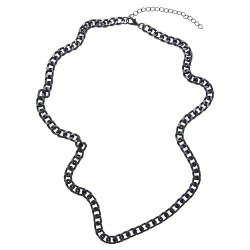 бижутерия,urban,classics,long,basic,necklace,black,(silver)