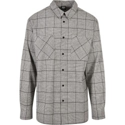 карирана,риза,мъжки,ризи,urban,classics,long,oversized,checked,greyish,long,sleeve,shirt,grey,black,(grey)