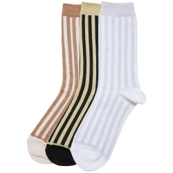 чорапи,мъжки,чорапи,urban,classics,metallic,effect,stripe,socks,3,pairs,multicolor,(black,white,sand,white)