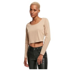 тениска,дамски,тениски,urban,classics,organic,wide,neck,cropped,long,sleeve,t,shirt,beige,(union,beige)